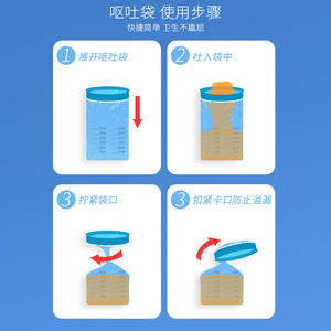 ถุงอาเจียนแบบใช้แล้วทิ้ง เกวาร์ท สีฟ้า 10 กล่อง เกรดทางการแพทย์ สำหรับโรงพยาบาล โรงเรียน และการเดินทาง - Product Image 5