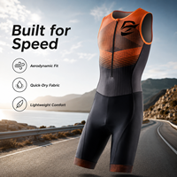 Combinaison de Triathlon Unisexe Sans Manches Coupe Aérodynamique Ultra Légère Séchage Rapide Dos en Maille Compression Rembourrée Personnalisable OEM Extensible dans les Quatre Sens