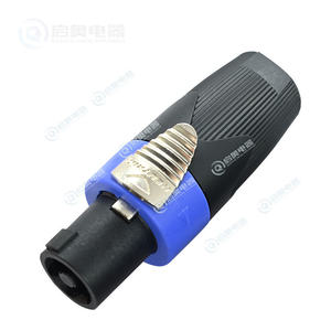 4ピン<span class=keywords><strong>Speakon</strong></span> XLRオス銅コンタクトブルースナップフィットオーディオスピーカープラグマイクとスピーカー用ニッケルメッキケーブルコネクタ - Product Image 3