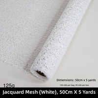 Kertas Pembungkus Buket Toko Bunga, Dapat Digunakan Kembali, Dapat Didaur Ulang, Grosir, Berwarna-warni, Jaring Jacquard Berongga, Tulle, Bahan Kemasan Bunga