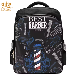 Haute qualité barbier fournitures barbier pôle motif grande capacité Portable coiffure voyage sacs Salon maquillage barbier sac à dos - Product Image 5