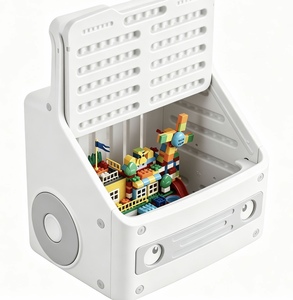 Estantería y organizador de juguetes de plástico con diseño de alce para niños, ideal para espacios de juego reducidos - Product Image 4