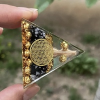 Ornement Pyramidal en Cristal Gaufré de la Marque LARISSA pour Guérison et Divination – Vente en Gros