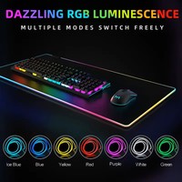 Tapis de souris de jeu RGB personnalisable avec éclairage LED, dessin animé, anti-rayures, épaisseur 3/4 mm, taille personnalisée, en caoutchouc naturel, couleur standard