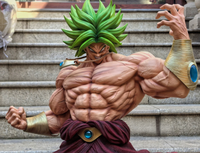Figurine en résine artistique peinte à la main Dragon Ball Super Broly GK grandeur nature 1:1, Saiyan pleine puissance, avec éclairage LED, objet de collection anime pour exposition