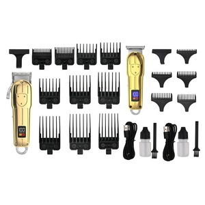Tondeuse à cheveux professionnelle rechargeable 2 en 1 Jinding, nouvelle, personnalisée, pour homme, tondeuse électrique pour barbier - Product Image 4