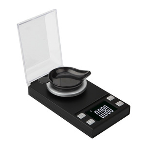 Mini Digital Scale 0.001g Precision <b>Pocket</b> Scale With Lid Jewelry Weighing LCD Display Battery Powered <b>Plastic</b> Rectangle Shape - Product Image 1