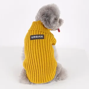 Maglione di design per cani di piccola taglia in maglia di cotone pettinato senza maniche