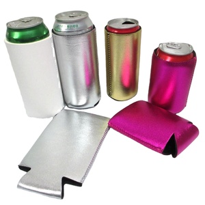 OEM High Quality Metallic Slim Can Cooler Sleeve Glitter Neoprene Beer Coolers Neoprene Collapsible Skinny Can Cooler - Product Image 1