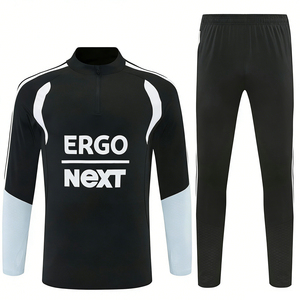 Ensemble d'uniformes d'entraînement de football automne-hiver 26/27 Miami, demi-zip, manches longues, respirant, tenue de sport, vêtements de football - Product Image 1