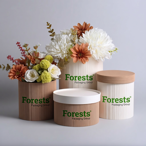 China Manufacturer Wholesale High Quality Corrugated Cardboard <strong>Flower</strong> Packaging Round Velvet <strong>Flower</strong> <strong>Box</strong> - Product Image 2