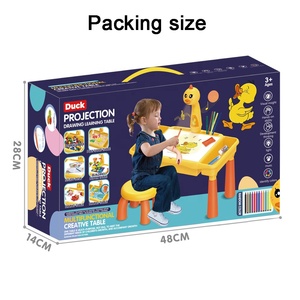 Tavolo Multifunzione 6 in <span class=keywords><strong>1</strong></span> per Bambini con Proiettore, Disegno, Apprendimento, Giochi con Acqua e Sabbia, Set di Blocchi da Costruzione - Product Image 6