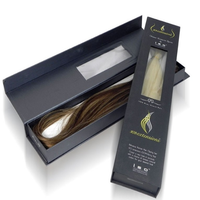 Scatole d'imballaggio delle parrucche della finestra del PVC di plastica trasparente della carta di Logo su ordinazione di MOQ basso per l'imballaggio del regalo delle estensioni dei fasci di capelli
