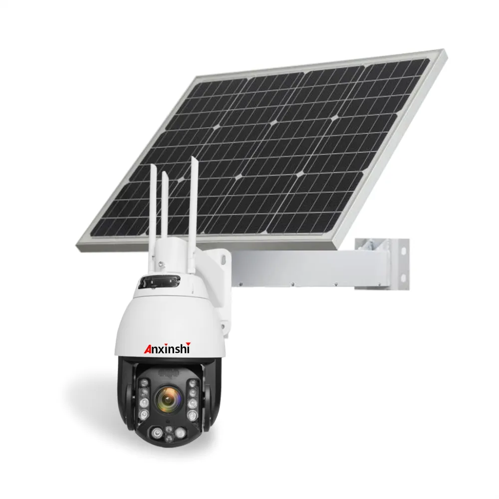 Laser ótico 5.0mp 20x 60w hd ir 300m, painel solar 4g wifi ptz câmera kit