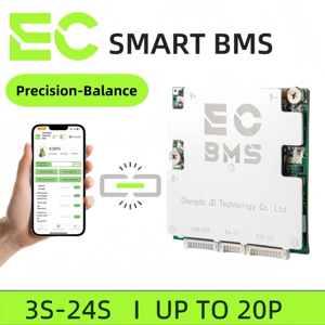 ECBMS 4s 16s 19s 48v 24v 100a 150a パワーバンク BMS LiFePO4 リチウムイオン 18650 アプリ監視 スマート高速バランスバッテリーシステム DIY ソーラー - Product Image 2