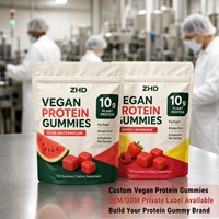 Gomitas de Proteína Veganas Personalizadas OEM ODM |   Proteína Vegetal de Marca Privada 10g |   Mezcla de Proteína de Soya y Arroz |   120 Gomitas