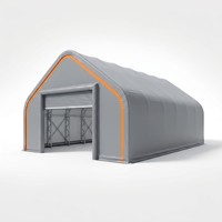 Structure de tente d'entrepôt en acier galvanisé certifiée pour la construction de hangars ronds, abris, conteneurs de stockage et structures à armature circulaire, pour applications minières et arènes