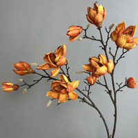 Große Rustikale Vintage Magnolie Künstliche Pflanze Umweltfreundlich 100cm Eva-Kunststoff Heimdekoration mit Zweigen für Zuhause oder Büro