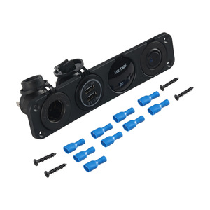 <b>Switch</b> Panel 4 Hole Dual <b>USB</b> Car Charger Voltage Meter DC Socket For RV Electrical Systems - Product Image 3