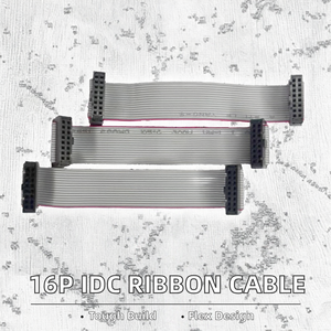 Cavo Piatto a Nastro XINYING 16P IDC con Anima in Rame, Grigio, <span class=keywords><strong>2</strong></span>*8P, Passo <span class=keywords><strong>2</strong></span>.54mm, Adattatore di Estensione PVC 115MM per Apparecchiature Elettroniche - Product Image 2