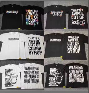 Camisetas de Hombre, Estilo Y2K, Streetwear, Camisetas de Alta Calidad, 100% Algodón, Camisetas con Estampado 'THAT'S AWFUL LOT of COUGH SYRUP' para Hombre - Product Image 3