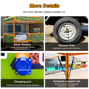 JINLIJING Tricycle électrique Tuk Tuk Ape <span class=keywords><strong>Piaggio</strong></span> Chariot de nourriture Mobile <span class=keywords><strong>Mini</strong></span> Chariot de café Remorque de crème glacée Camion de restauration rapide à vendre - Product Image 4