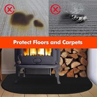 Alas Pelindung Percikan Api Perapian 80x50cm 1mm Tahan Panas dari Fiberglass untuk Perapian, Panggangan, Kerja Solder, Dapur Luar Ruangan, Mudah Digunakan