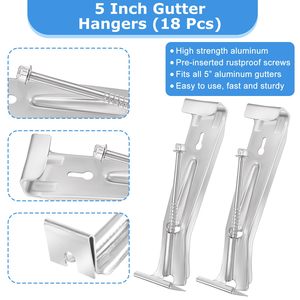 Nhà máy cung cấp 5 ''6'' 7 ''8'' K Phong cách nhanh chóng vít nhôm thép ẩn máng xối móc áo cho hệ thống thoát nước mưa - Product Image 3