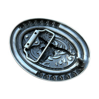 Hebilla de cinturón de aleación de zinc con diseño de calavera de toro, estilo europeo, para hombre, estilo vaquero occidental