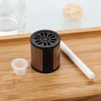 Diffuseurs de parfum pour voiture en verre transparent à fond épais, 120 ml, avec bouchon en liège, emballage cartonné estampé à chaud, marque YUNMU