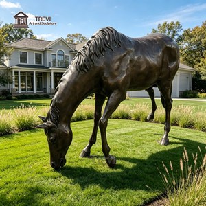 Statue de cheval au galop grandeur nature en bronze pour extérieur, jardin, ferme, ranch, décoration équestre, sculpture moulée, vente en gros personnalisée - Product Image 2