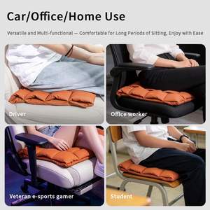 Cojín de Asiento de Coche de Lujo, Antimanchas, de Cuero, Algodón Nube, Transpirable, Antideslizante, Duradero, Universal - Product Image 5