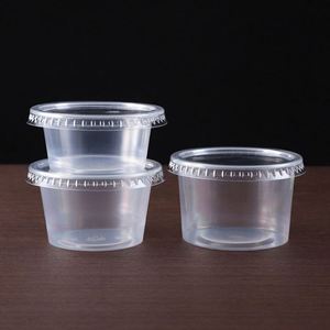 Vasos de plástico para <span class=keywords><strong>salsa</strong></span> de alta calidad al por mayor, vaso de pudín de 2 oz, contenedor de <span class=keywords><strong>salsa</strong></span>, vaso de comunión Santo PP desechable con tapas - Product Image 4