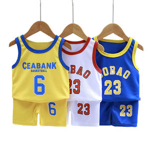 Conjunto de Jersey y Pantalones Cortos de Verano para Niños, Hechos a Medida al por Mayor, Jersey sin Mangas para Niños, Conjunto de Baloncesto Infantil de Alta Calidad - Product Image 1