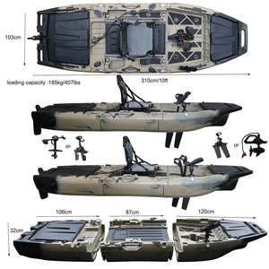 Nuevo Kayak de Pesca Modular 2026 de 10 pies para 1 Persona, 2 Secciones Desmontables, Ecológico, Tipo Sit-On-Top, Material PE, para Uso en Lagos y Ríos - Product Image 5
