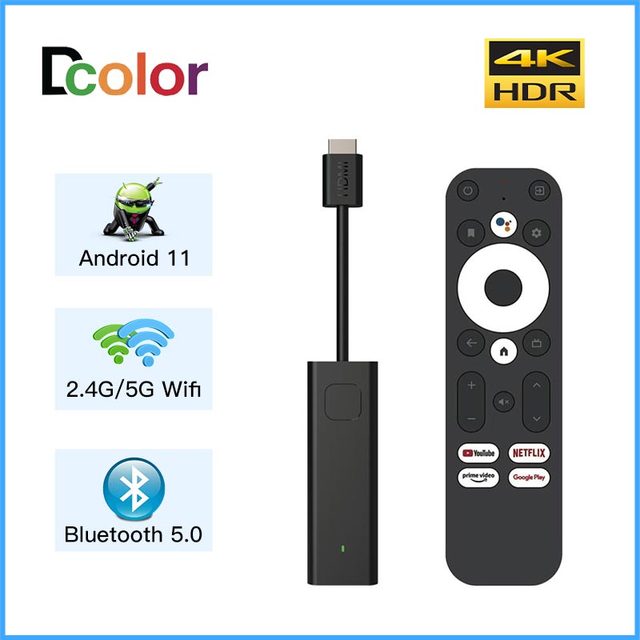 2026 Dcolor Android TV Box 4K UHD Amlogic Quad Core WiFi BT Smart Media Player