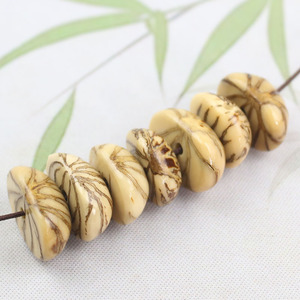 Ling Gusi Half Circle Golden <b>Thread</b> Bodhi Seeds Round <b>Beads</b> For Bracelet Jewelry Findings - Product Image 1