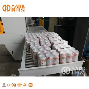 अच्छी गुणवत्ता वाली अर्ध स्वचालित प्लास्टिक बोतल कैन पीई फिल्म टनल श्रिंक रैप रैपिंग पैकेजिंग मशीन