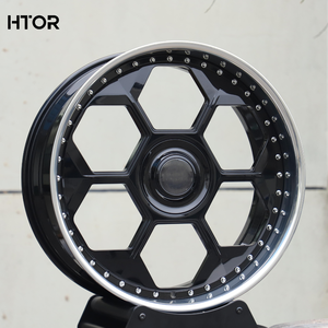HTOR New Custom 16-24 Inch 2/3 Piece Float Caps Roues de voiture de tourisme 5X112 Lèvre polie Noir Forgé Roues Fit <span class=keywords><strong>Model</strong></span> 3 S X <span class=keywords><strong>Y</strong></span> - Product Image 1