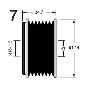 Mazda alternatore ruota libera dispositivo per VW PHAETON 3.2 V6 4 moto benzina camion 24V tensione compatibile con i modelli 02-2004 presente - Product Image 3
