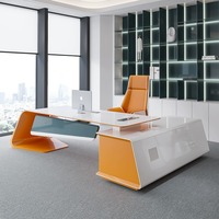 Bureau de direction en mélamine de luxe - Taille personnalisée, design moderne avec tiroir de rangement