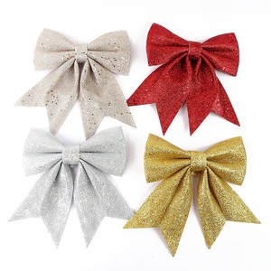 15-40cm Grands Arcs Or Rouge <span class=keywords><strong>Perle</strong></span> Coton <span class=keywords><strong>Arbre</strong></span> De Noël Ornements Pendentifs Arcs Noeuds De Noël Arcs De Noël Décorations Cadeaux - Product Image 1