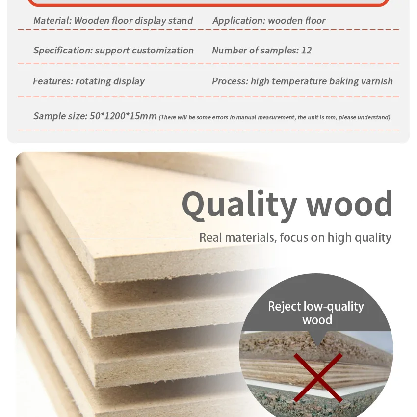 Estante de exhibición de madera maciza para suelos de madera maciza, para exhibición de suelos de madera maciza, de roble, para sala de exposición, gran oferta
