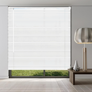 Mini persianas inalámbricas de 1 ", persianas de vinilo blanco, persianas de ventana con filtrado de luz Horizontal para ventanas de interior - Product Image 1