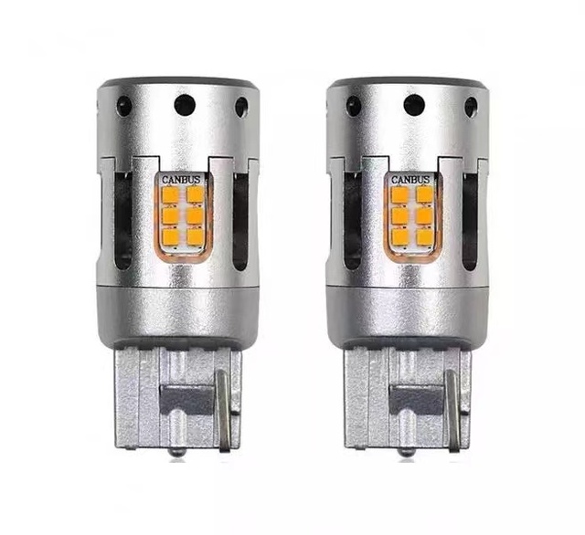 Canbus With Fan Canbus BA15S WY21W Amber LED Turn Signal Light Bulbs Led Car T20 Car Brake Lamp BA15S Auto Tail Lights