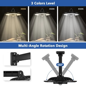 Luces Solares para Interiores y Exteriores, 5 Modos, Sensor de Movimiento, Lámpara Solar para Cobertizo con Control Remoto, IP65 Impermeable, para Granero, Gazebo, Patio, Garaje - Product Image 4