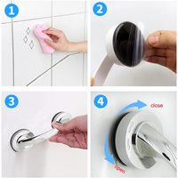 Poignée de porte pliable en plastique puissante avec ventouse, support de sécurité, poignée de préhension pour baignoire et douche, pour salle de bain