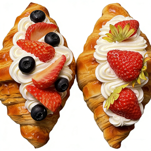 17CM Handmade Plastic Faux Food Model Eco-Friendly Top Cream Decorated Fruit Strawberries Blueberries Display - Product Image 4
