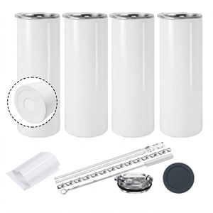 20Oz Double Wall Vacuum Insulated Stainless Steel Tumbler With Leak-Proof <b>Plastic</b> <b>Straw</b> - Product Image 1