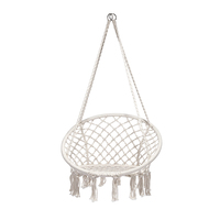 Chaise suspendue ronde de style bohème en macramé pour le jardin